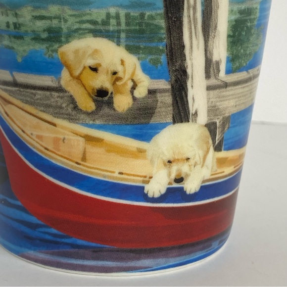 Dog Mug with Golden Retriever Puppies on a boat PAPERPRODUCTS Design Two Can Art - Picture 4 of 16